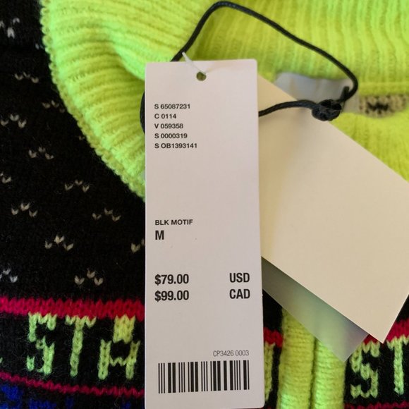 Urban Outfitter Sweater, BDG Sweater, Crop Sweater, Penguin Sweater, Neon top - Picture 7 of 7